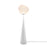 Melt Cone Fat Floor Lamp <br> Opal / Silver <br> (L 50 x W 50 x H 174.5) cm