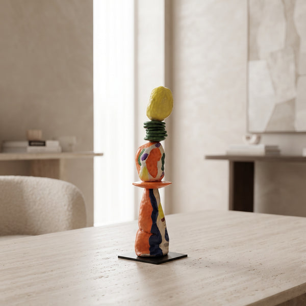 Ceramic Totem <br> (D 23 x W 23 x H 65) cm