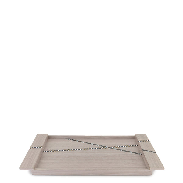 Funquetry Crisscross Tray <br> Grey <br> (L 44 x W 23) cm