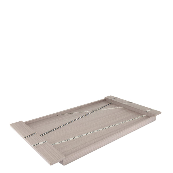 Funquetry Crisscross Tray <br> Grey <br> (L 56 x W 30) cm