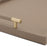 Dedalo Tray with Satin Gold Handles <br> Taupe <br> (L 57.5 x W 40) cm
