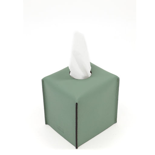Soft Square Tissue Box <br> Oil Green <br> (L 12.2 x W 10.7 x H 12.5) cm