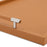 Dedalo Tray with Chrome Handles  <br> Camel <br> (L 57.5 x W 40) cm