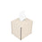 Soft Square Tissue Box <br> Cream Printed Taupe <br> (L 12.2 x W 10.7 x H 12.5) cm