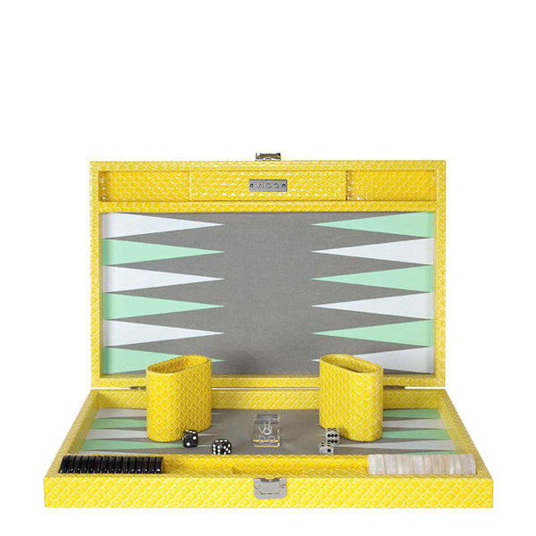 Lemon Snake <br> Backgammon Set <br> (L 38 x W 24.5) cm