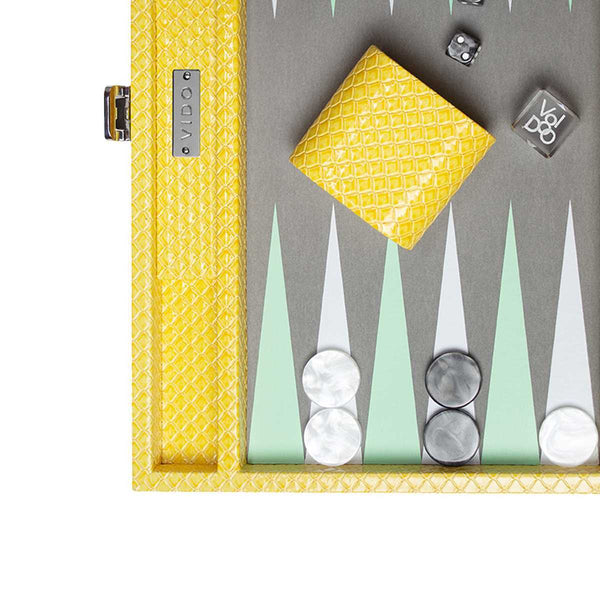 Lemon Snake <br> Backgammon Set <br> (L 38 x W 24.5) cm