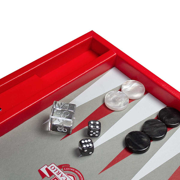 Monte Carlo Red <br> Backgammon Set <br> (L 38 x W 24.5) cm