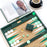 British Green Alligator Wooden <br> Backgammon Set <br> (L 38 x W 24.5) cm