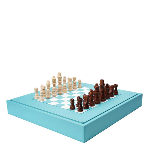 Chess Set <br> Turquoise <br> (L 36.5 x H 5.2) cm