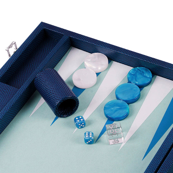 Sapphire Snake <br> Backgammon Set with Handle <br> (L 52 x W 36) cm