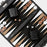 Jet Black Lizard <br> Backgammon Set <br> (L 38 x W 24.5) cm