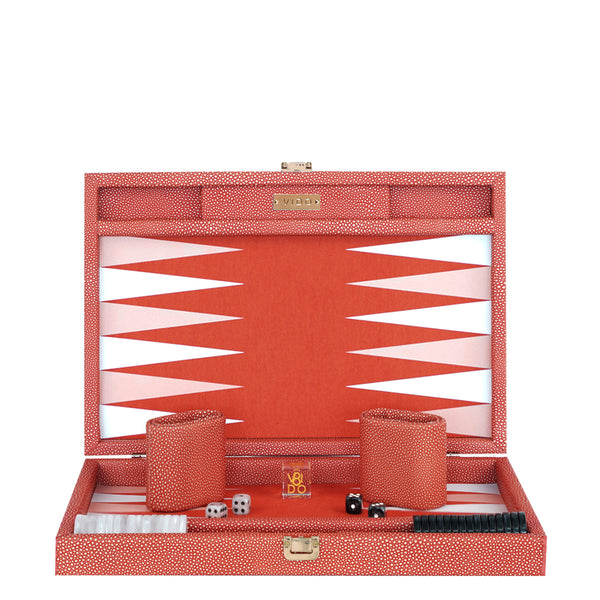 Coral Stingray <br> Backgammon Set <br> (L 38 x W 24.5) cm