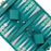 Teal Alligator <br> Backgammon Set <br> (L 38 x W 24.5) cm