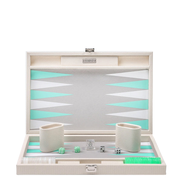 Pearl Lizard <br> Backgammon Set <br> (L 38 x W 24.5) cm