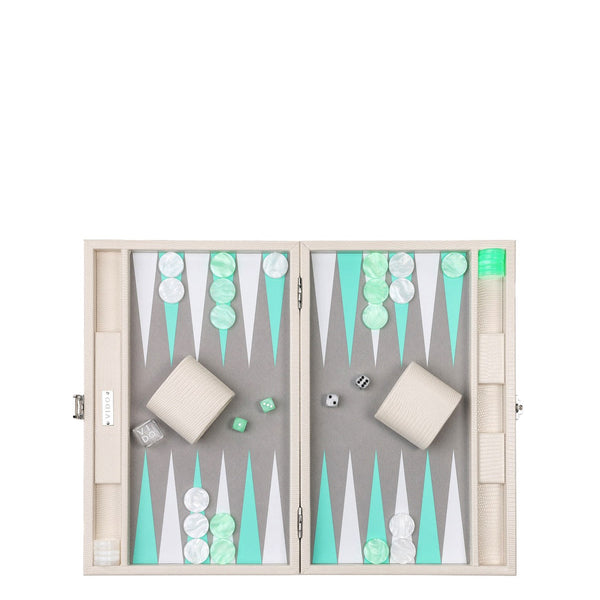 Pearl Lizard <br> Backgammon Set <br> (L 38 x W 24.5) cm