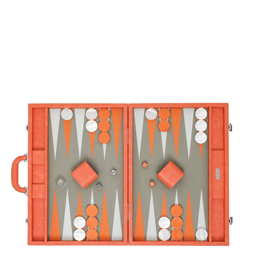 Orange Lizard
 <br> Backgammon Set with Handle <br> 
(L 52 x W 36) cm