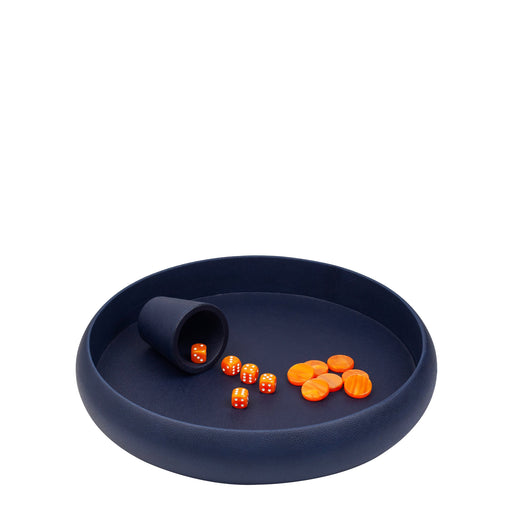 Steel Blue Dice Tray <br> (Ø 45 x H 6) cm