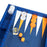 Navy Blue Alligator <br> Backgammon Set <br> (L 38 x W 24.5) cm