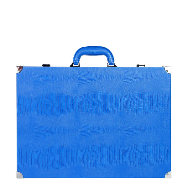 Royal Blue Lizard <br> Backgammon Set with Handle <br> (L 52 x W 36) cm
