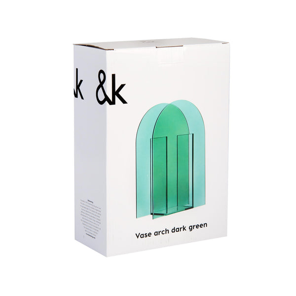 Arch Vase <br> 
Dark Green
<br> (L 18 x W 8 x H 26) cm