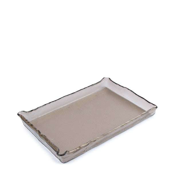 Rectangular Platter <br> Smoked Grey <br> (L 46 x W 32) cm