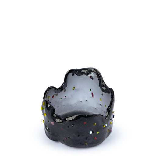 Deep Bowl <br> Black with Multicolor Dots <br> (Ø 12 x H 7) cm