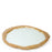 Round Flat Platter <br> Clear with Golden Rim <br> (Ø 55) cm