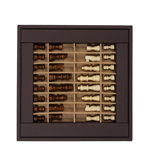 Chess Set <br> Walnut Brown <br> (L 36.5 x H 5.2) cm