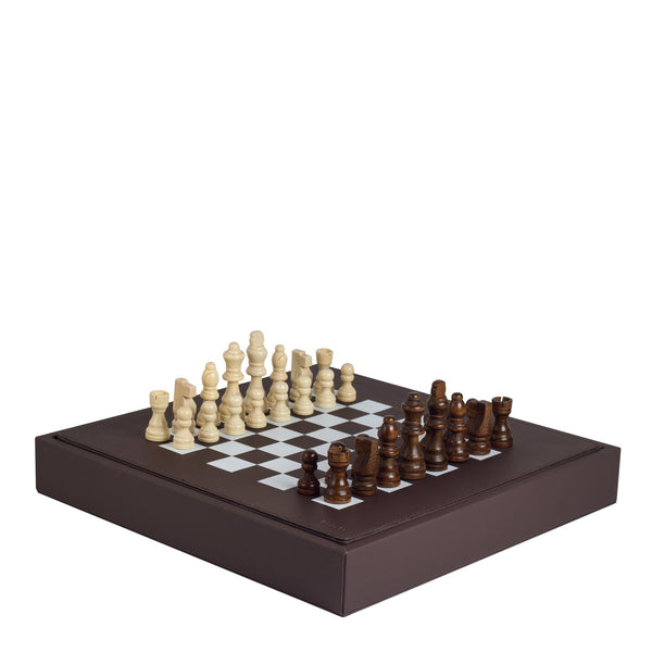 Chess Set <br> Walnut Brown <br> (L 36.5 x H 5.2) cm