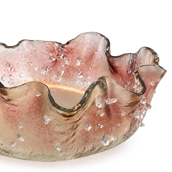 Deep Round Platter <br> Pink with Dots <br> (Ø 36 x H 10) cm