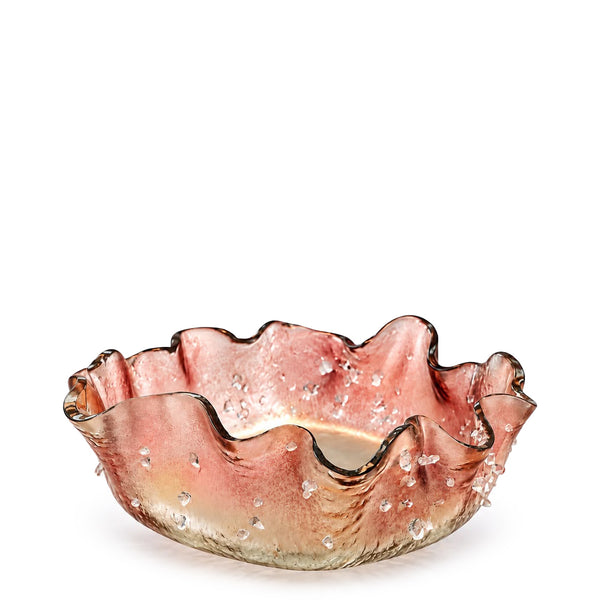 Deep Round Platter <br> Pink with Dots <br> (Ø 36 x H 10) cm