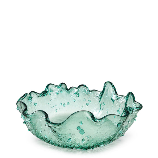 Deep Round Platter <br> Green with Dots <br> (Ø 36 x H 10) cm