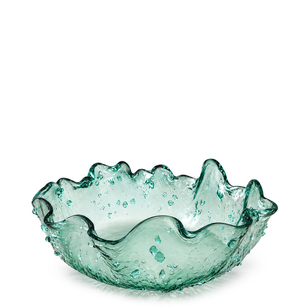 Deep Round Platter <br> Green with Dots <br> (Ø 36 x H 10) cm