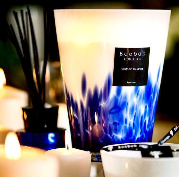 Feathers Touareg Candle <br> Mint, Jasmine, Musk <br> (H 24) cm