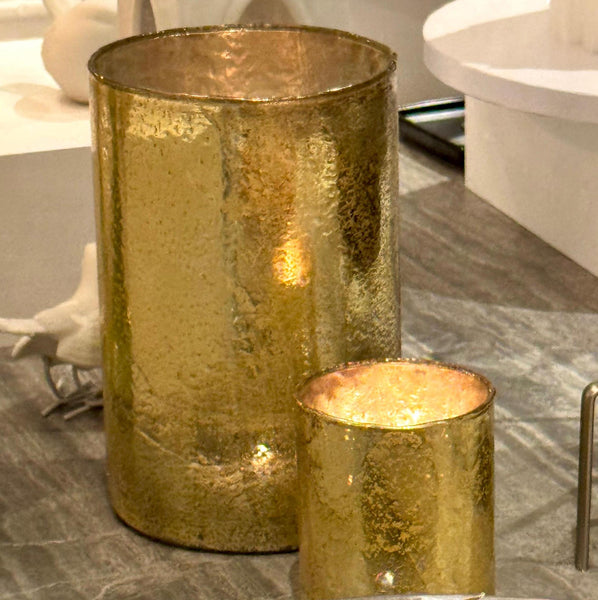Candle Holder & Vase <br> Gold <br> (Ø 13 x H 20) cm