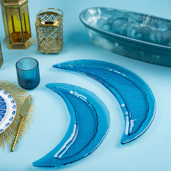 Moon Platter <br> Light Blue <br> (45) cm
