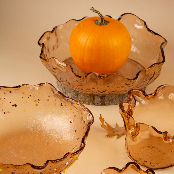 Round Platter <br> Amber <br> (Ø 35 x H 12) cm