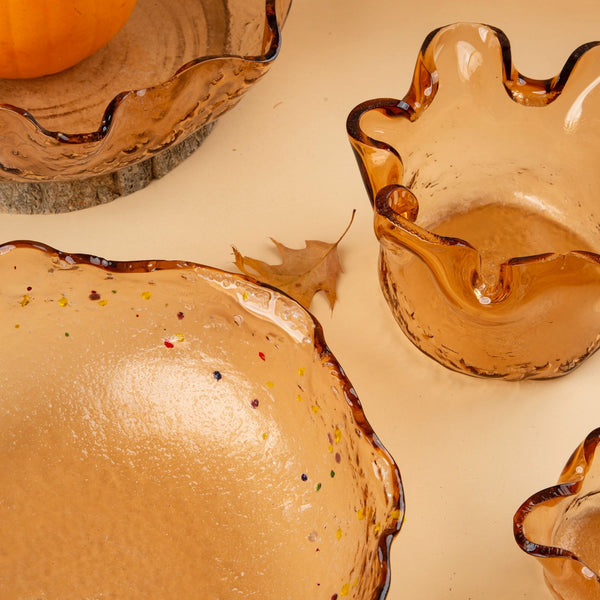 Round Platter <br> Amber <br> (Ø 35 x H 12) cm