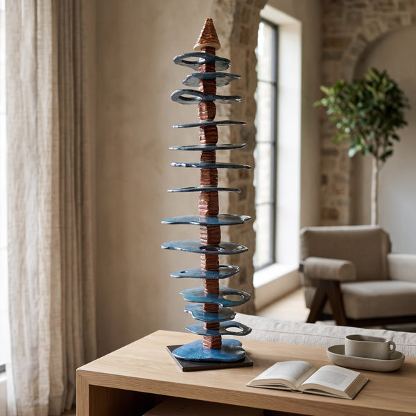 Ceramic Totem <br> (D 23 x W 23 x H 90) cm