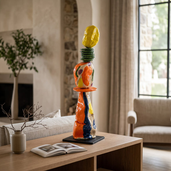 Ceramic Totem <br> (D 23 x W 23 x H 65) cm