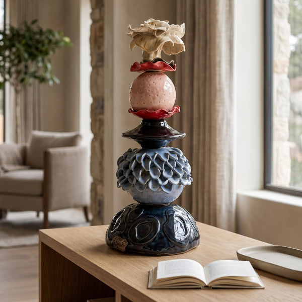 Ceramic Totem <br> (D 23 x W 23 x H 80) cm