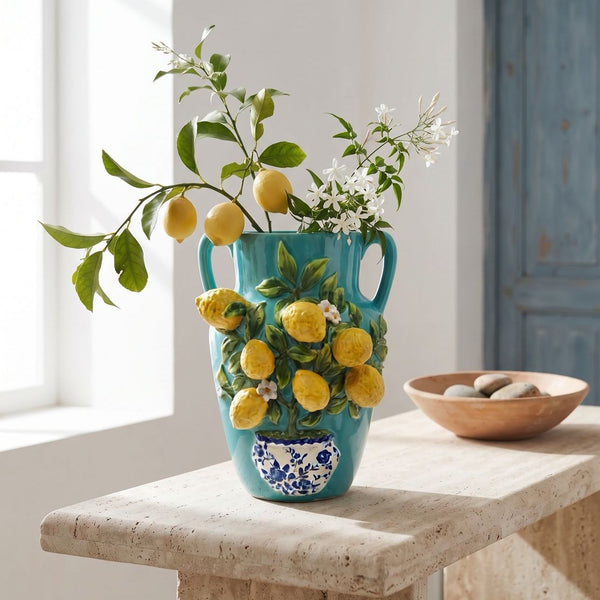 Lemon Tree Vase <br> (Ø 22 x H 30) cm