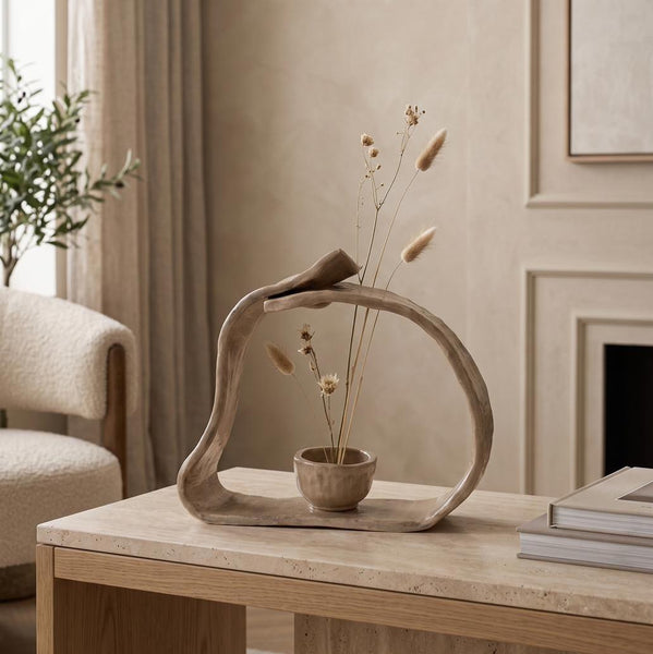 Ceramic Vase <br> (L 33 x W 9 x H 30) cm