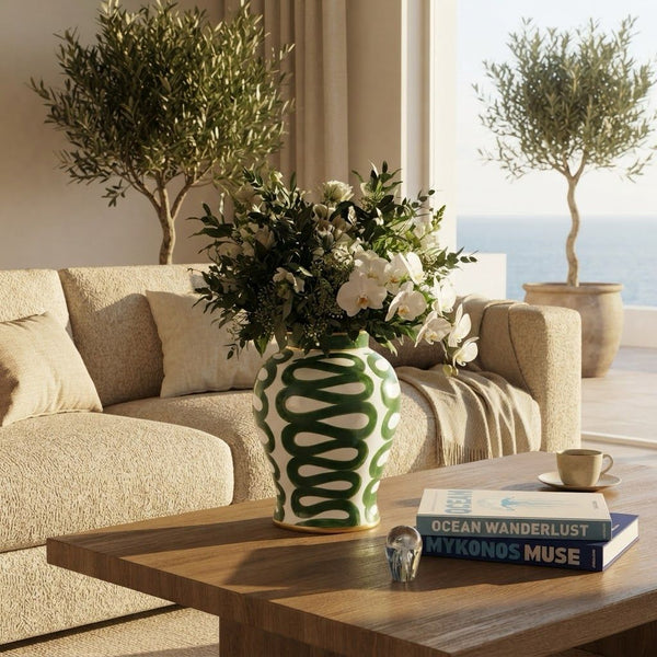Serpentine Vase <br> (Ø 30 x H 38) cm