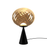Whirl Cone Fat Table Lamp <br> Gold / Black <br> (L 30 x W 30 x H 47) cm