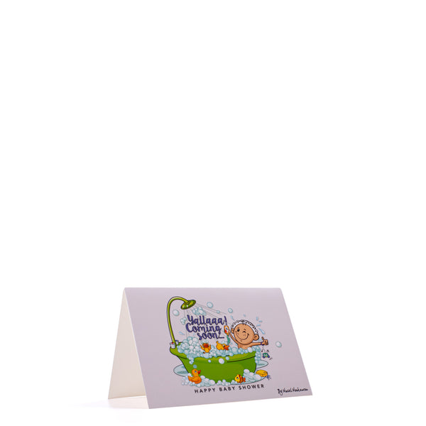 Yalla Coming Soon Happy Baby Shower <br>Greeting Card / Small