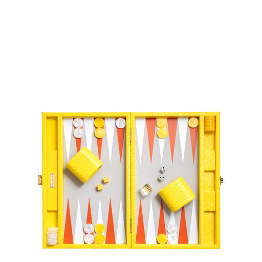 Yellow Snake <br> Backgammon Set <br> (L 38 x W 24.5) cm