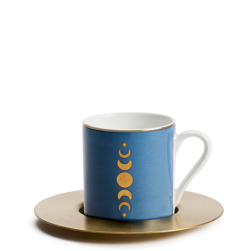 Hilal Espresso Cup with Saucer <br> 
Blue <br> 
Set of 6