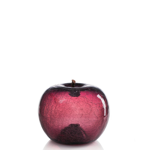 Apple Crackled Glass Transparences <br> Amethyst <br> (Ø 30 x H 26) cm