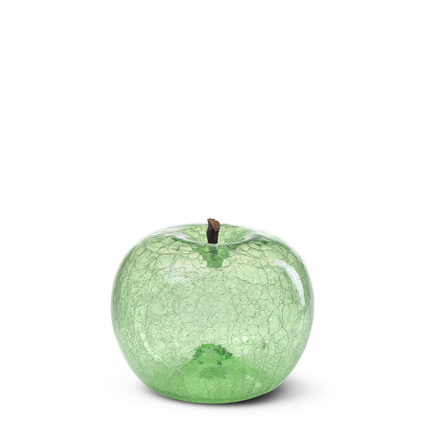 Apple Crackled Glass Transparences <br> Emerald <br> (Ø 30 x H 26) cm